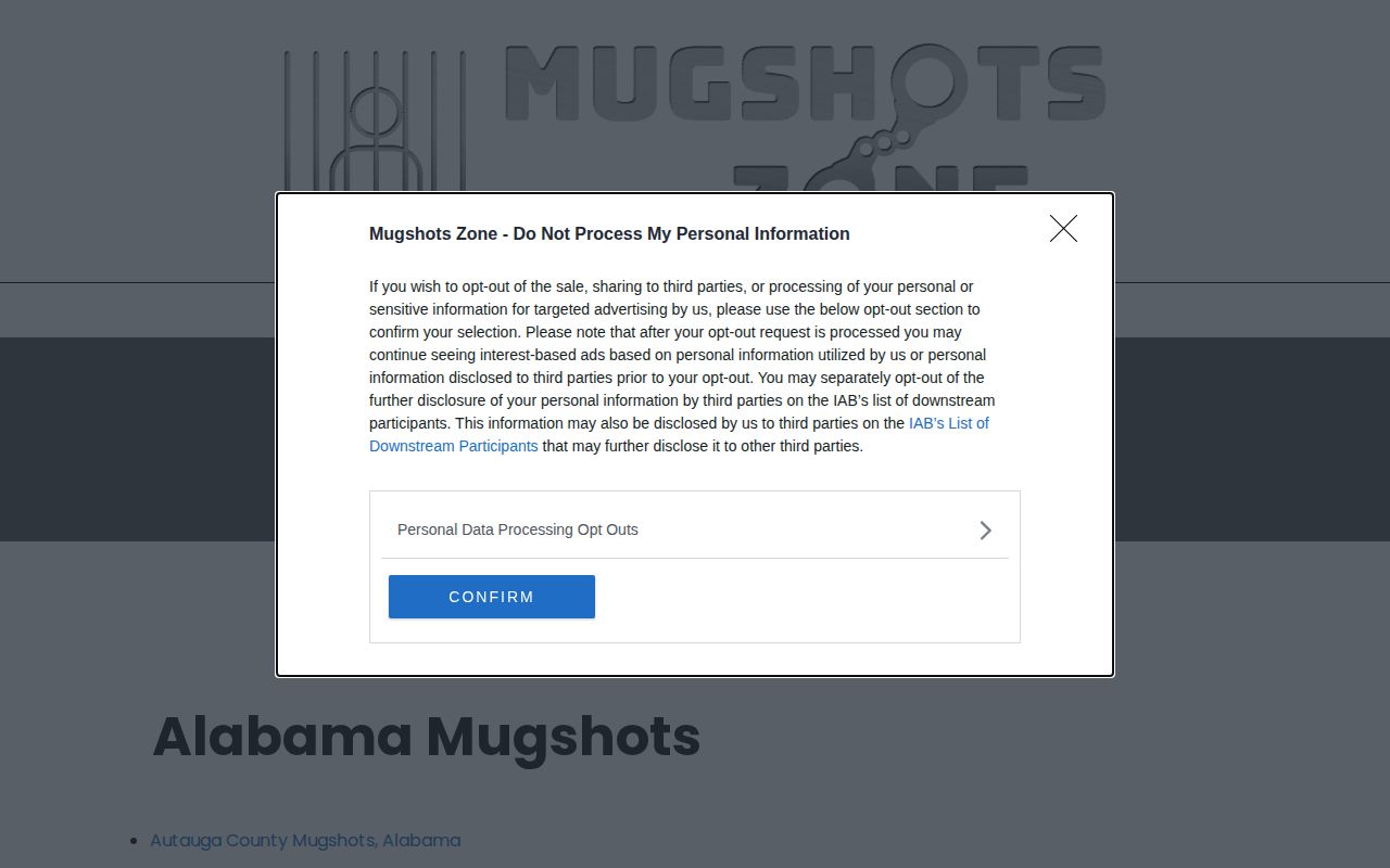 Mugshots.zone Illinois index checked for Lee County coverage